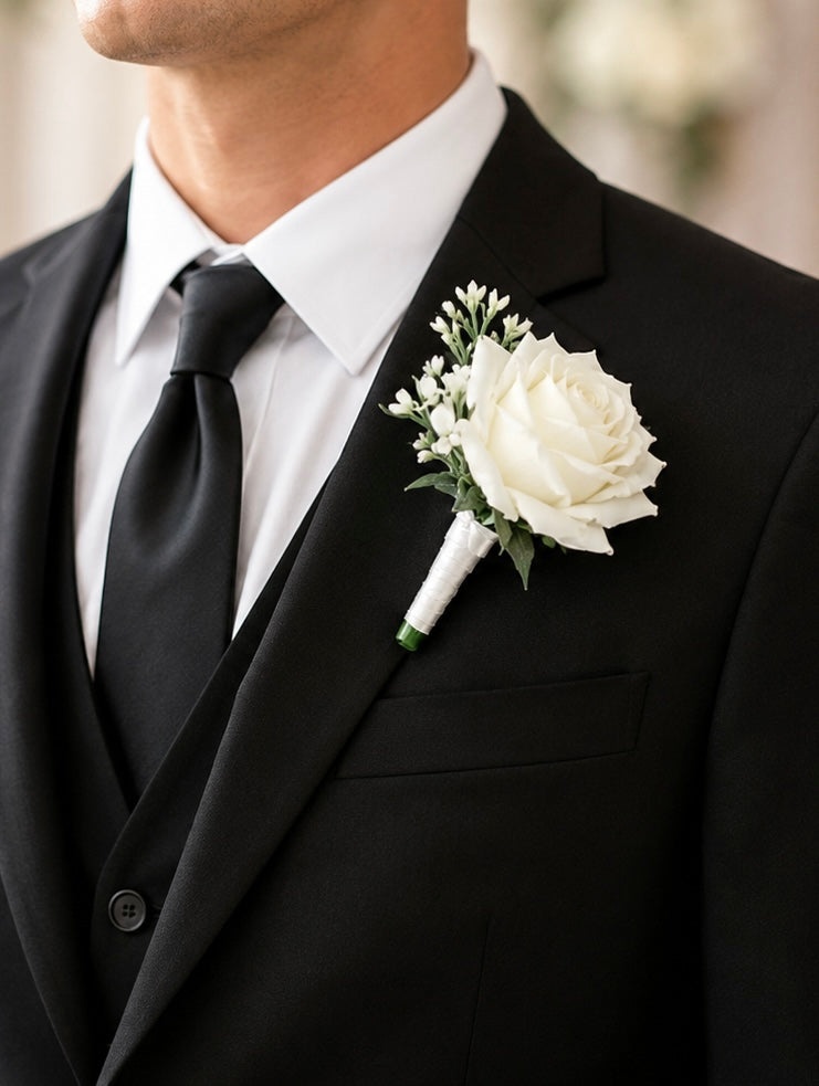 Rose & Foliage Corsage set