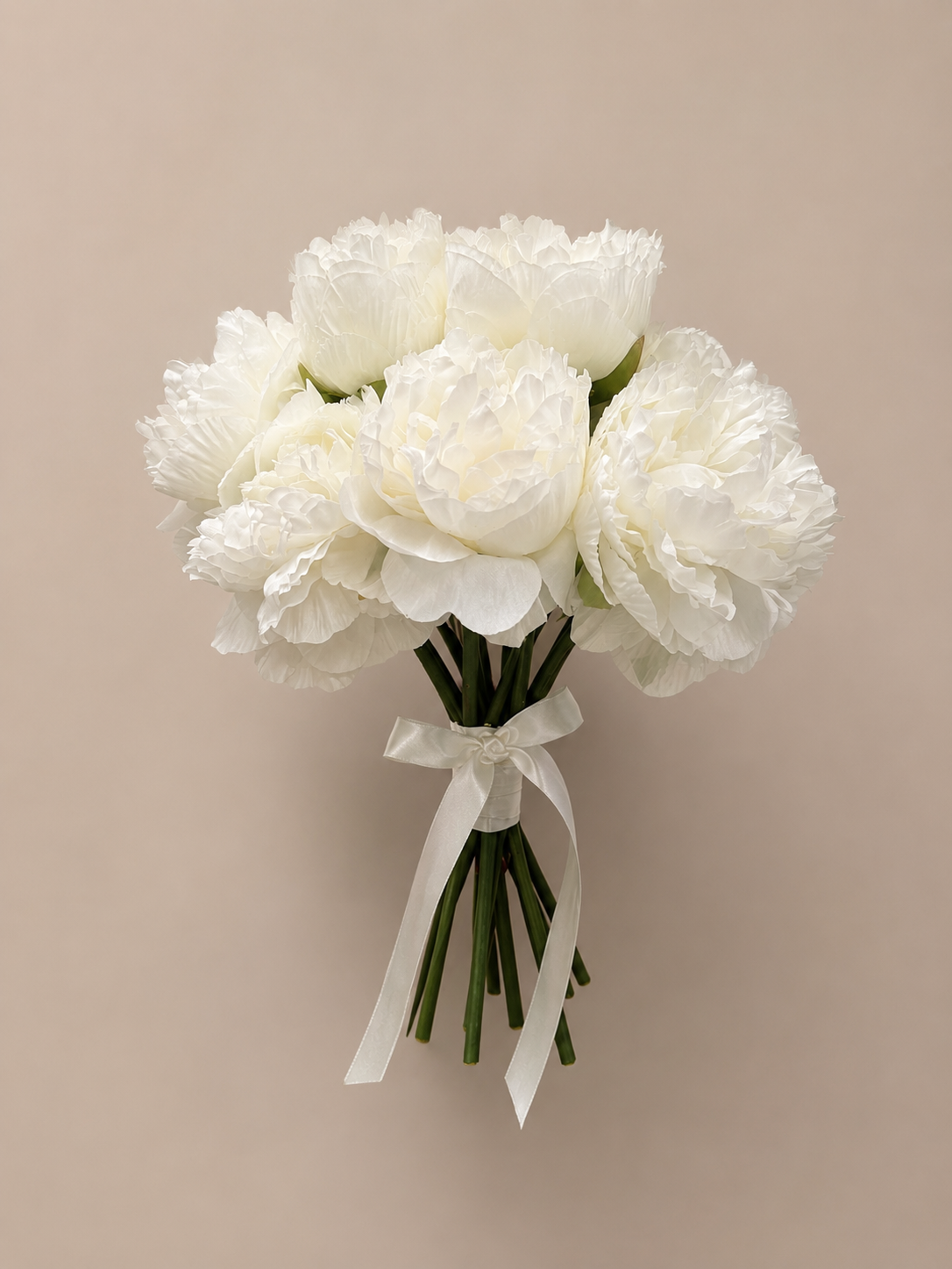 White Peony Bridal Bouquet Bundle (Set of 4) | Bridesmaid Bouquets | Artificial Floral Set