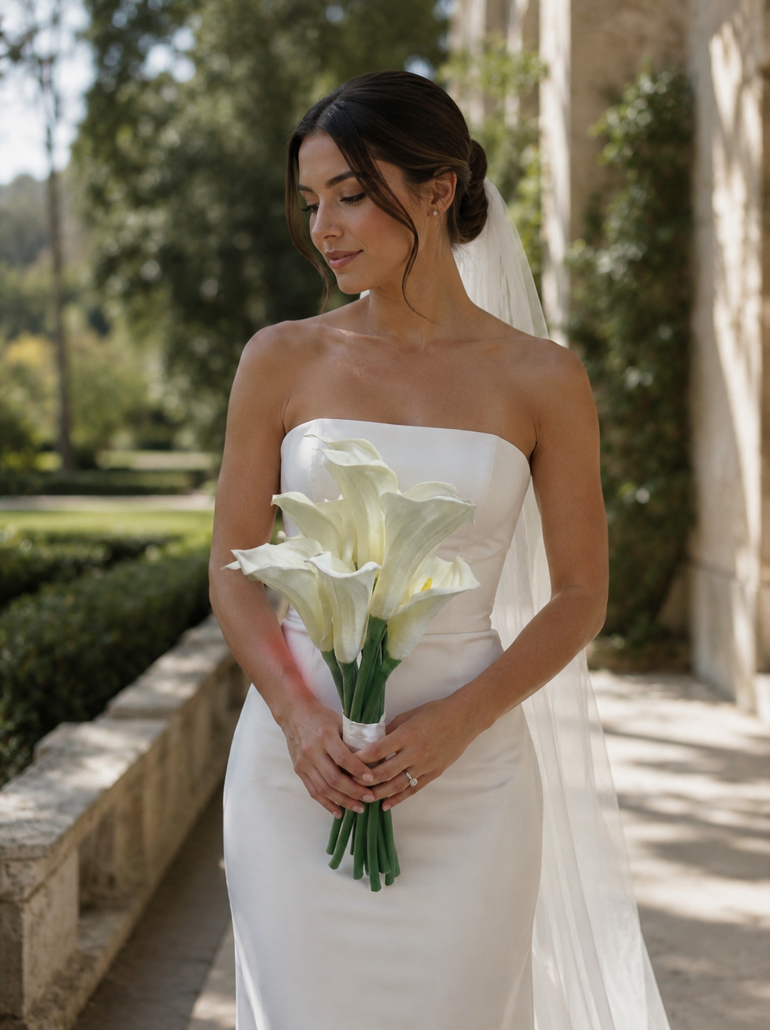 Calla Lily Bridal Bouquet – 12 Real Touch Premium Calla Lilies | Elegant Wedding Flowers