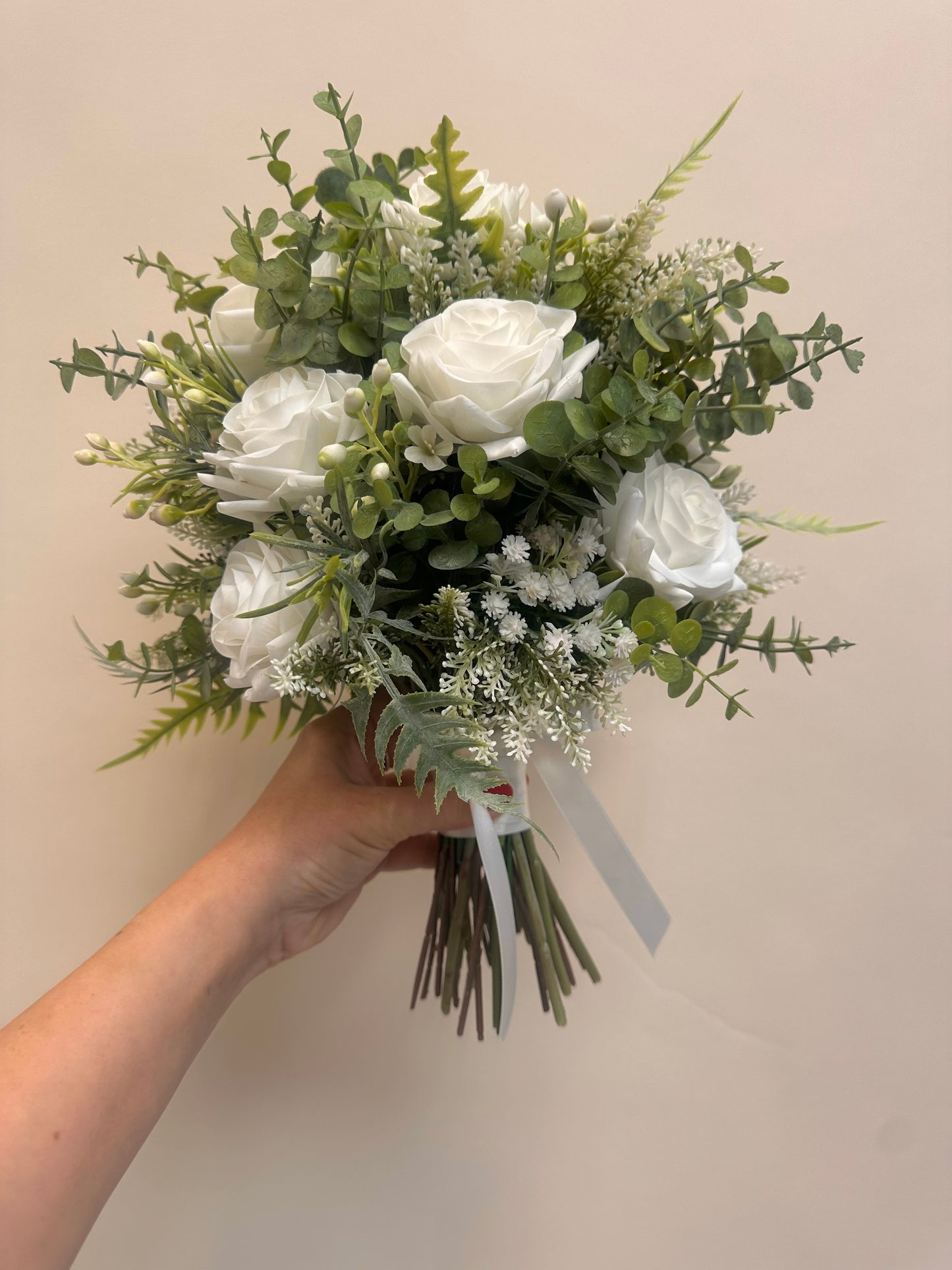 Rose & gypsophila bridal bouquet