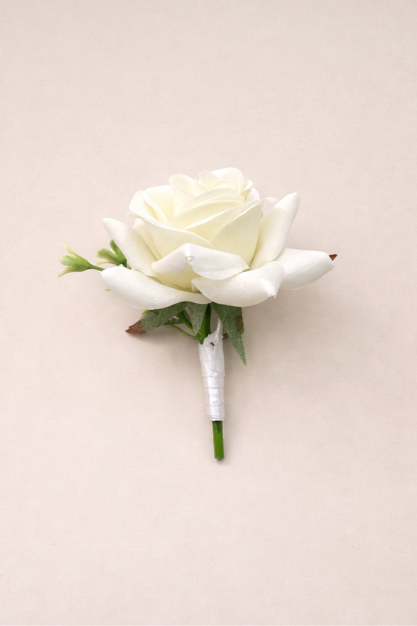 Real Touch Rose Buttonhole
