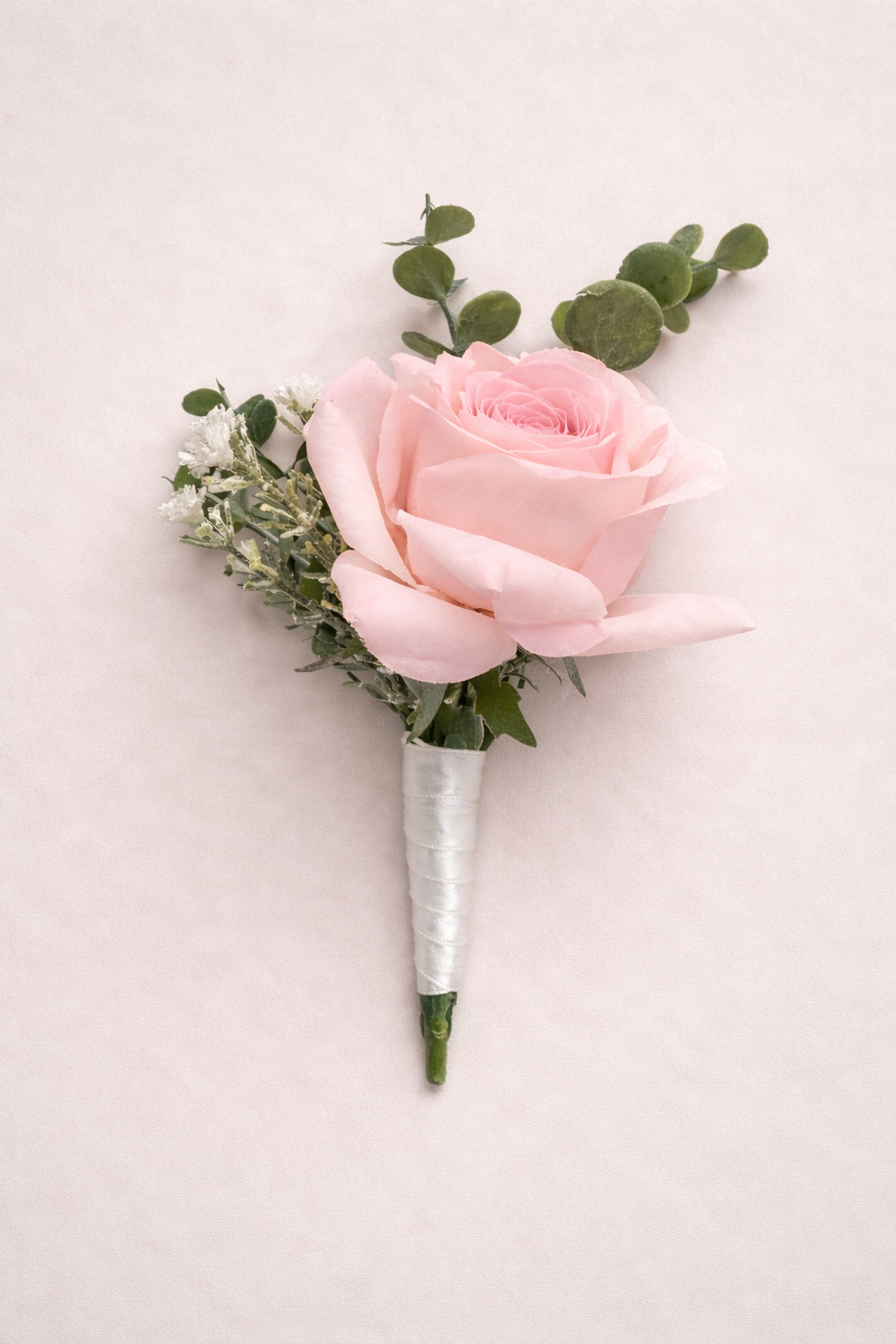 Rose, Gypsophila & Eucalyptus Corsage