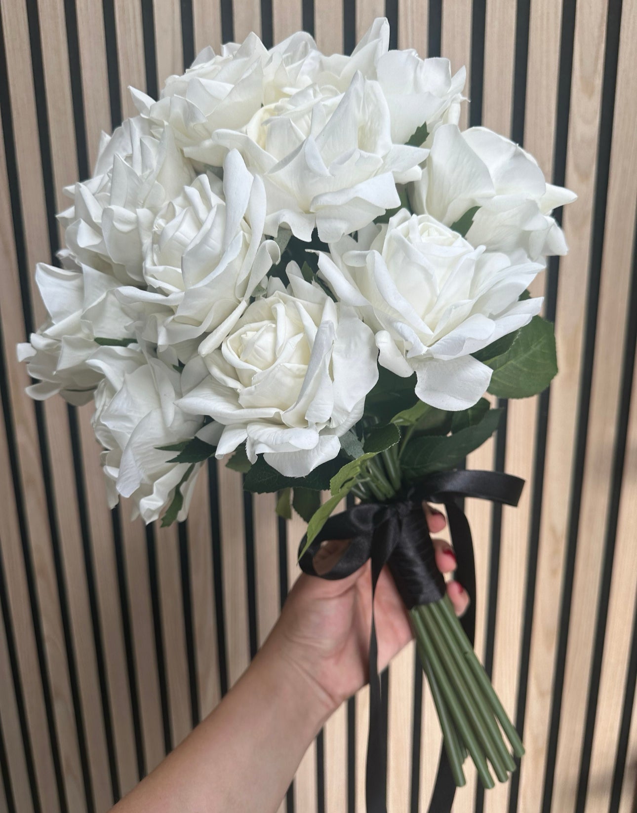 Real touch rose bridal bouquet