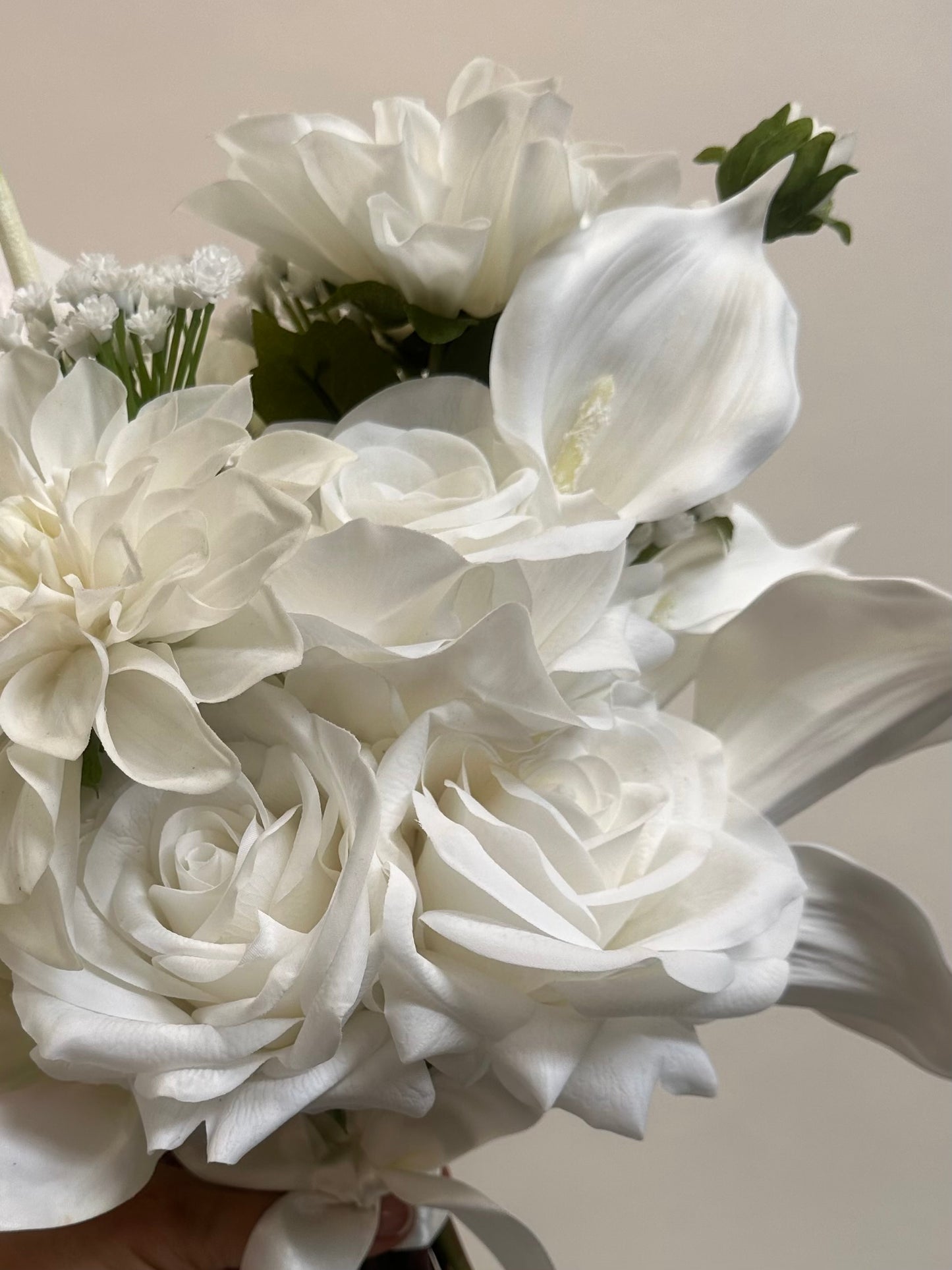 Anthurium, Rose & Calla Lily Bridal Bouquet Real Touch