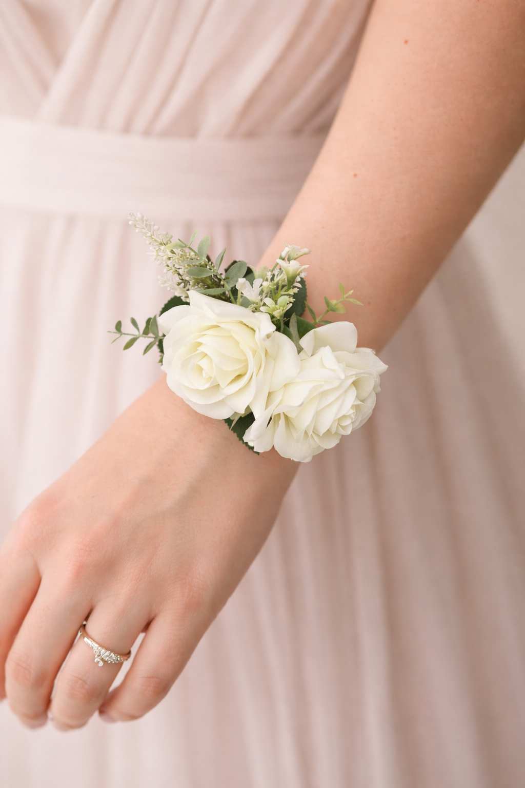 Real Touch Rose wrist corsage