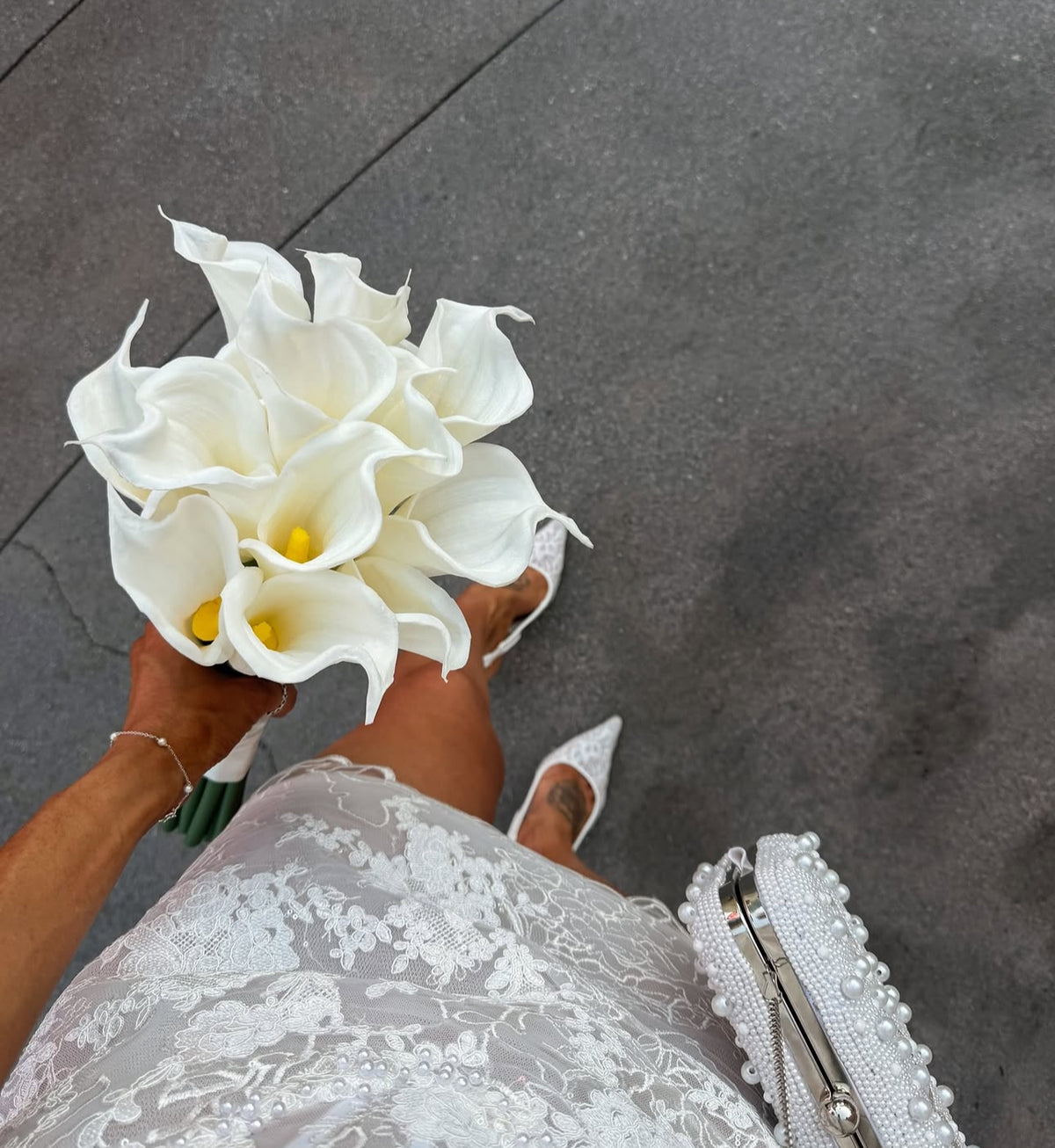 Calla Lily Bridal Bouquet – 12 Real Touch Premium Calla Lilies | Elegant Wedding Flowers