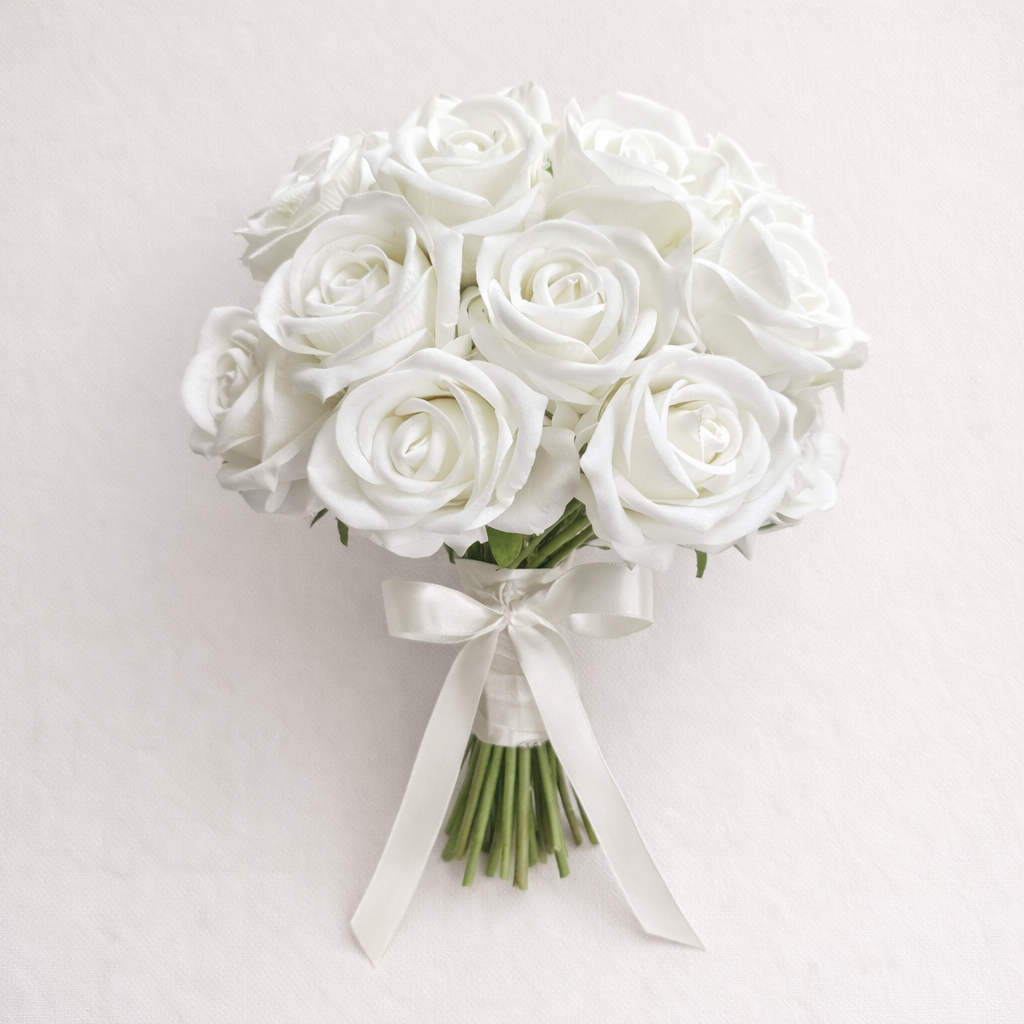 Classic Artificial Rose Bridal Bouquet