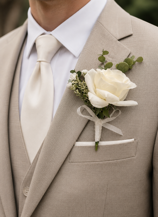 Rose, Gypsophila & Eucalyptus Corsage