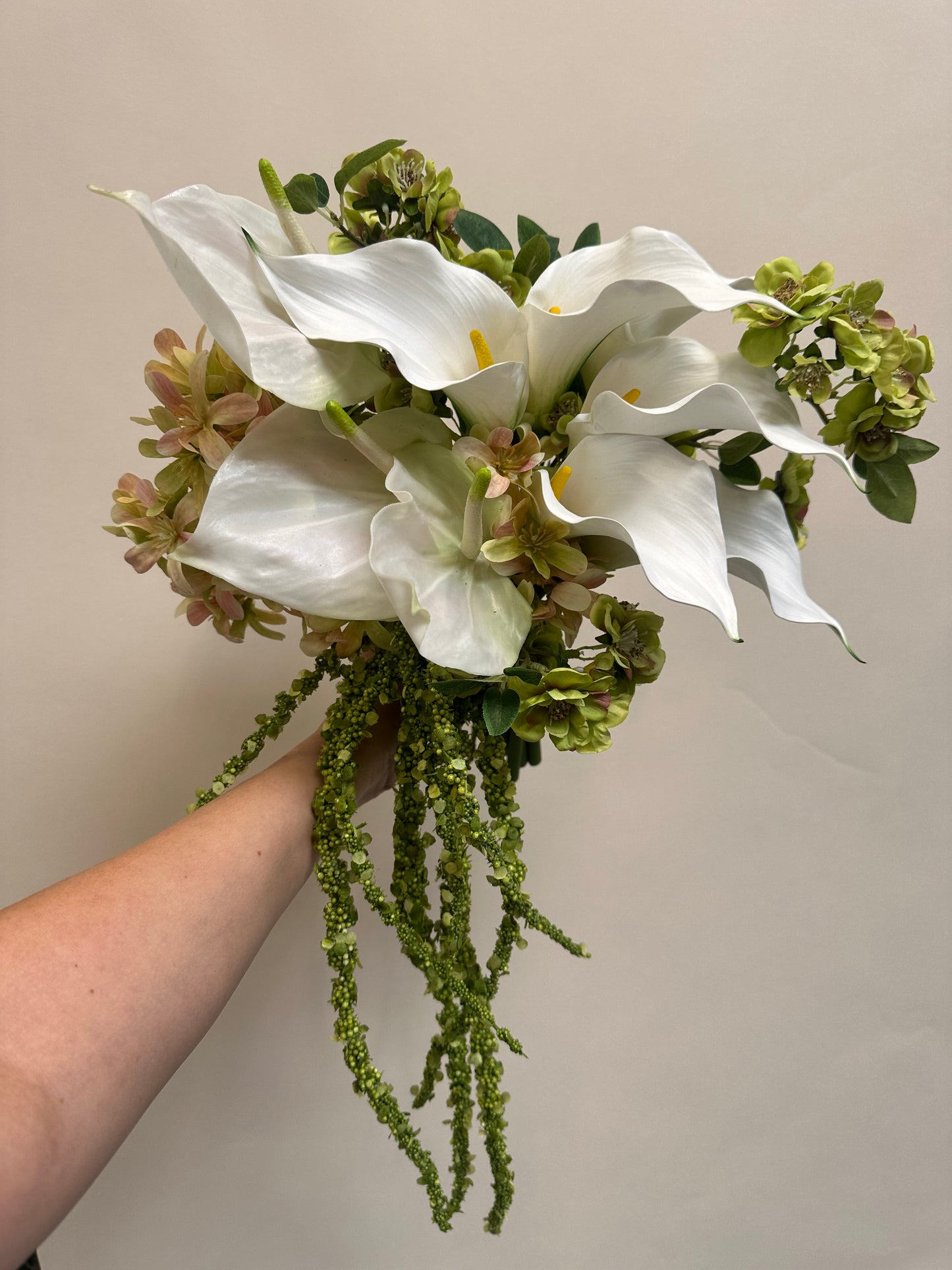 Calla Lily & blossom Modern Bridal Bouquet