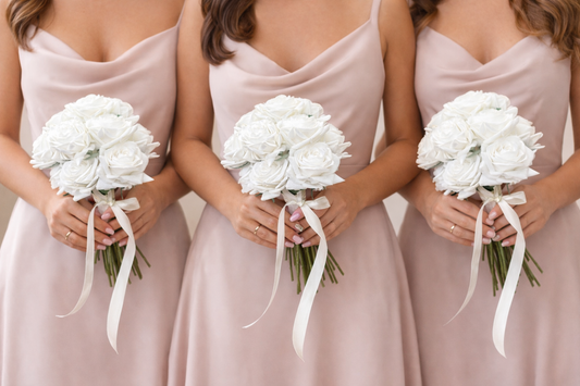 Luxury Long Stem Rose Bouquet,  Bridesmaid Collection - Set of 3