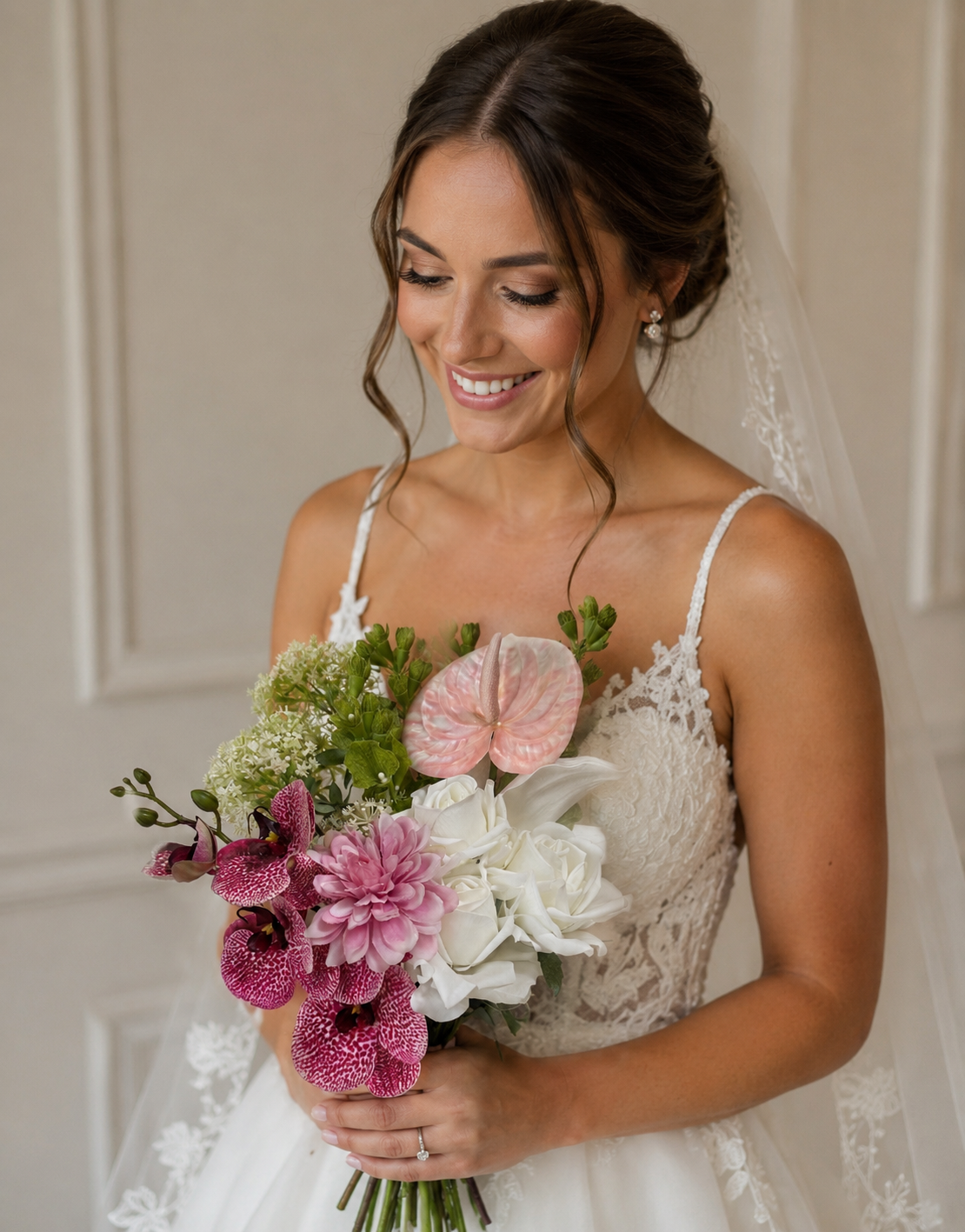 Blush & Berry Bridal Bouquet | Luxury Bridal Bouquet