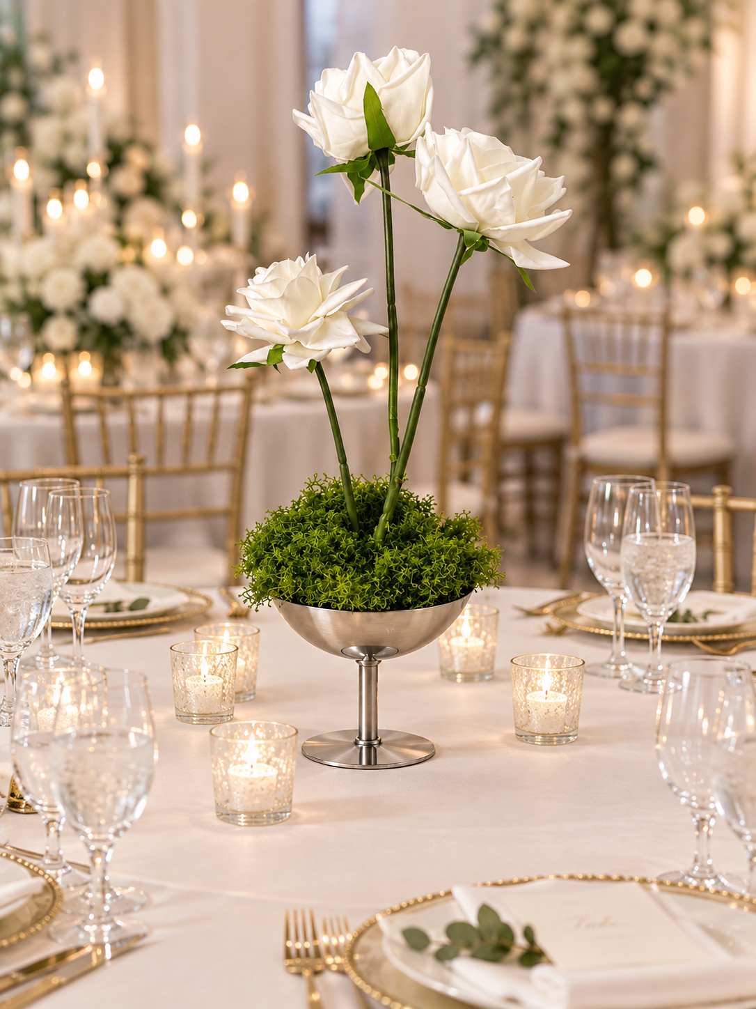 Elegant Rose Table Centrepiece - Ready to display