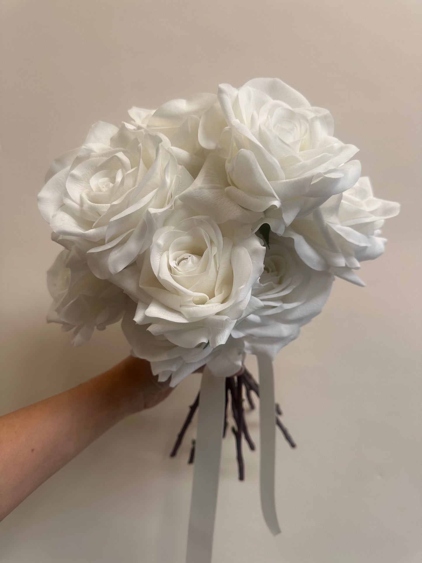 Two Brides Wedding Flower Package 2 × Luxury Real Touch Rose Bouquets