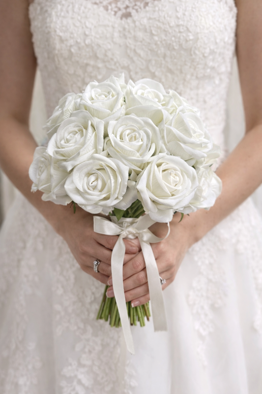 Classic Artificial Rose Bridal Bouquet