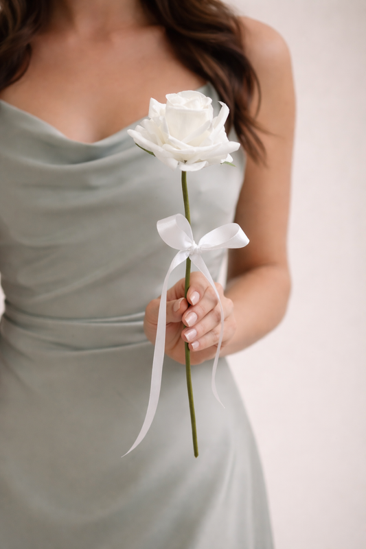 Single Real Touch Rose - Bridesmaid Bouquet