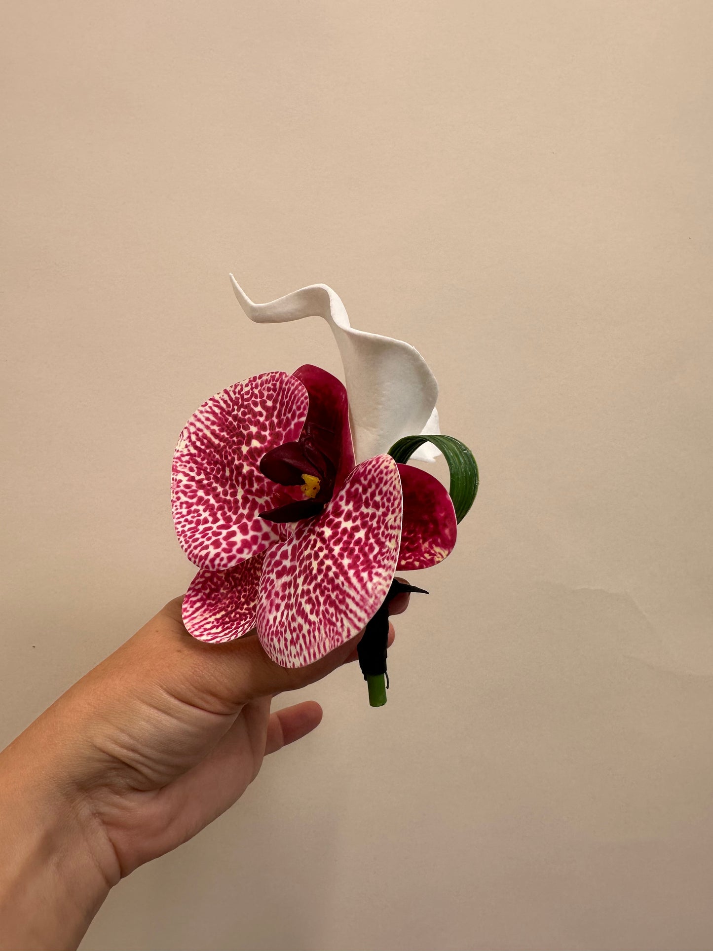 Orchid & Lily buttonhole