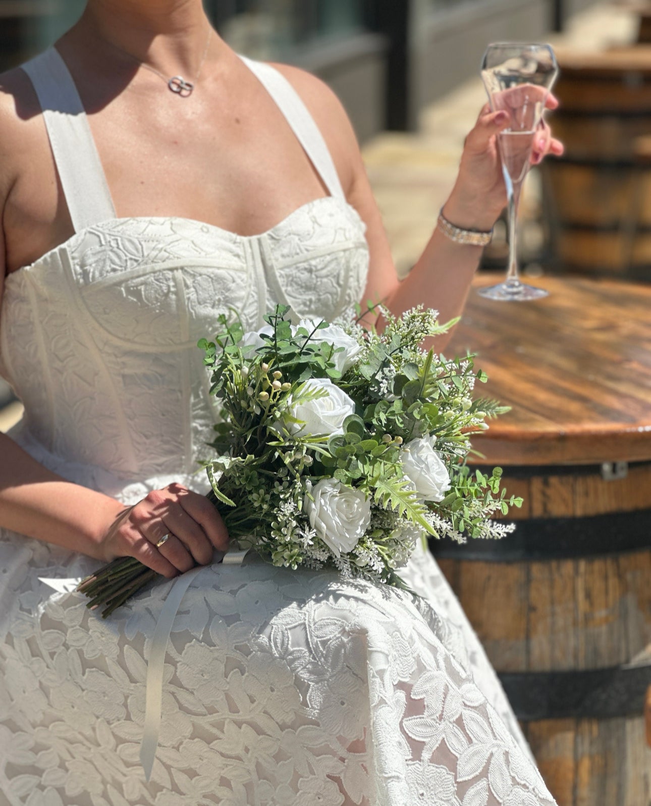 Rose & Eucalyptus bridal bouquet