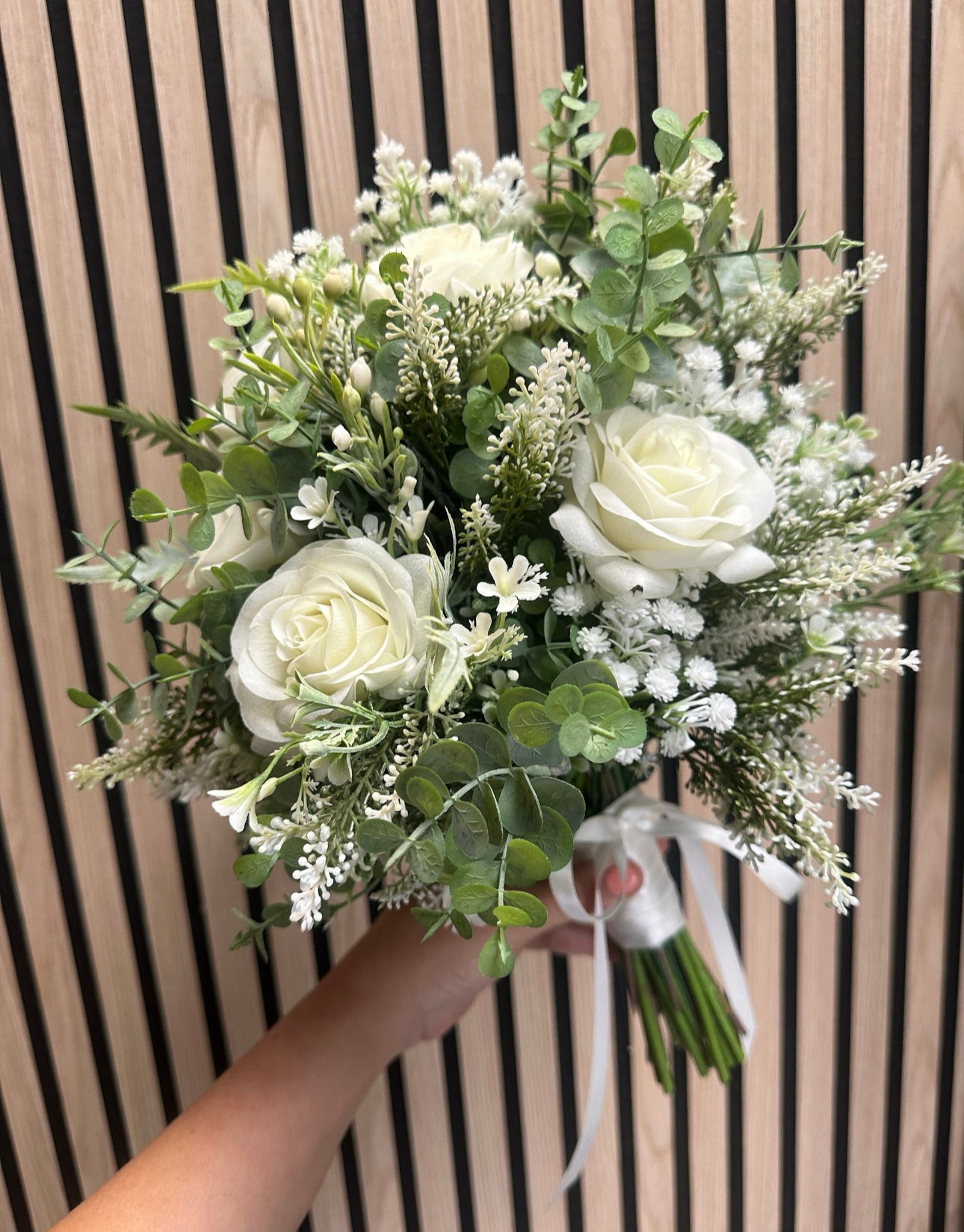 Rose & gypsophila bridal bouquet