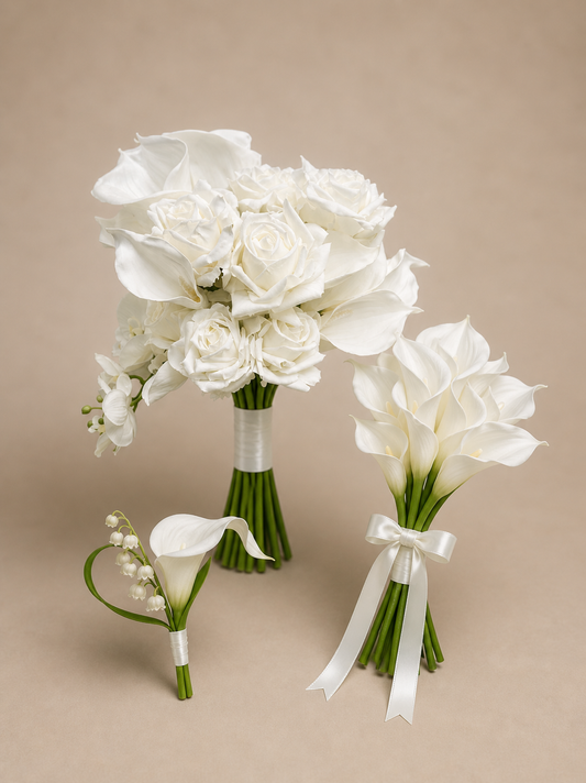 Calla Lily & Orchid Wedding Floral Package