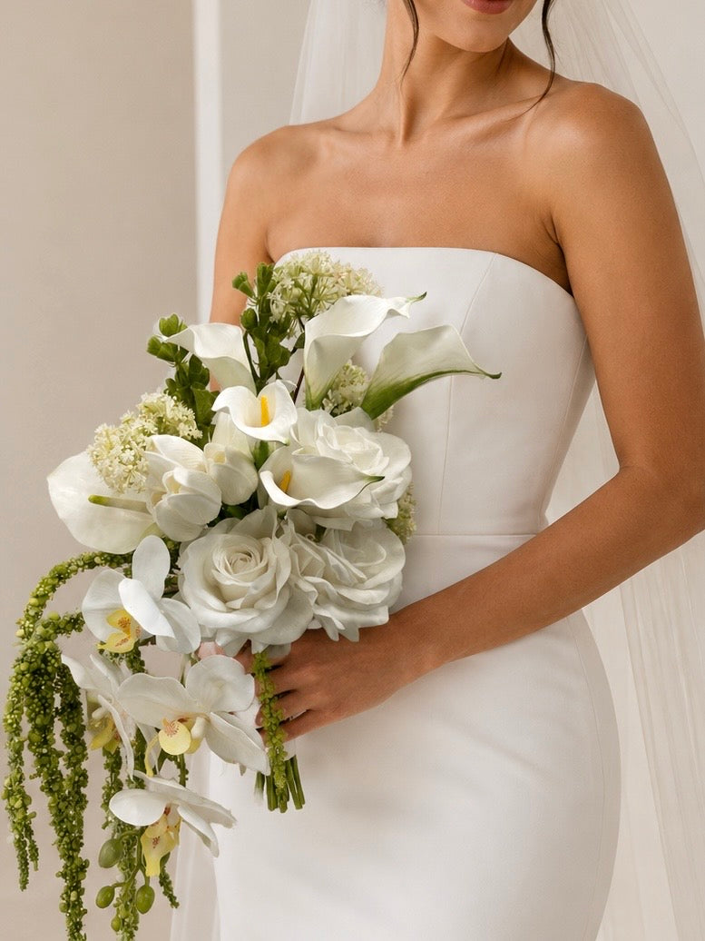 Orchid, Rose & Tulip Bridal Bouquet