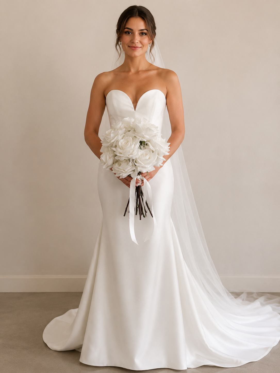 Two Brides Wedding Flower Package 2 × Luxury Real Touch Rose Bouquets
