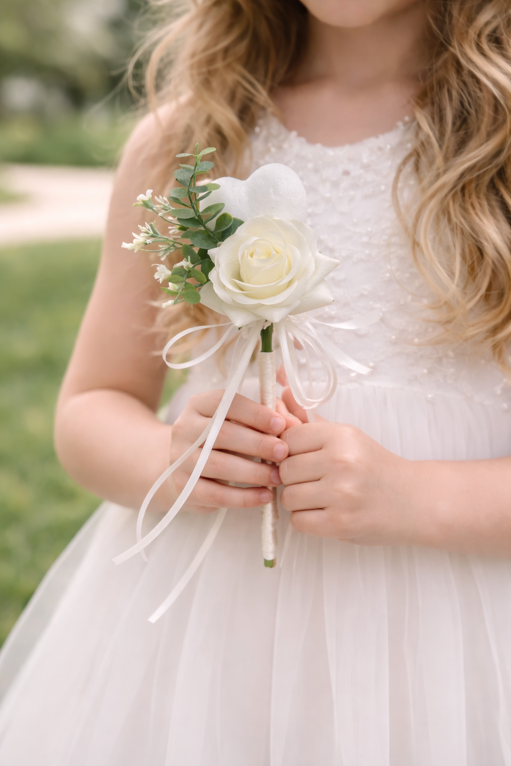 Rose Flower girl wand