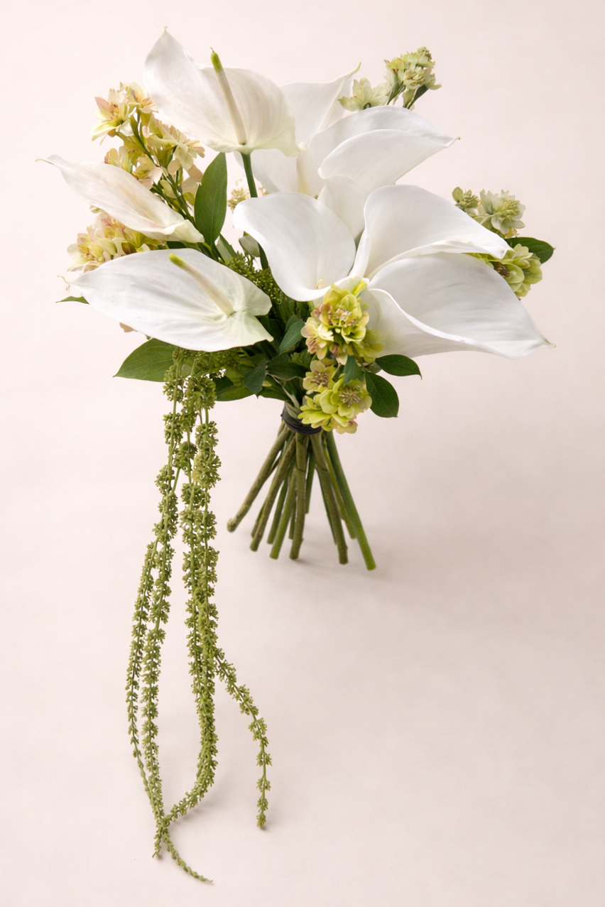 Anthurium & Calla Lily Modern Bridal Bouquet