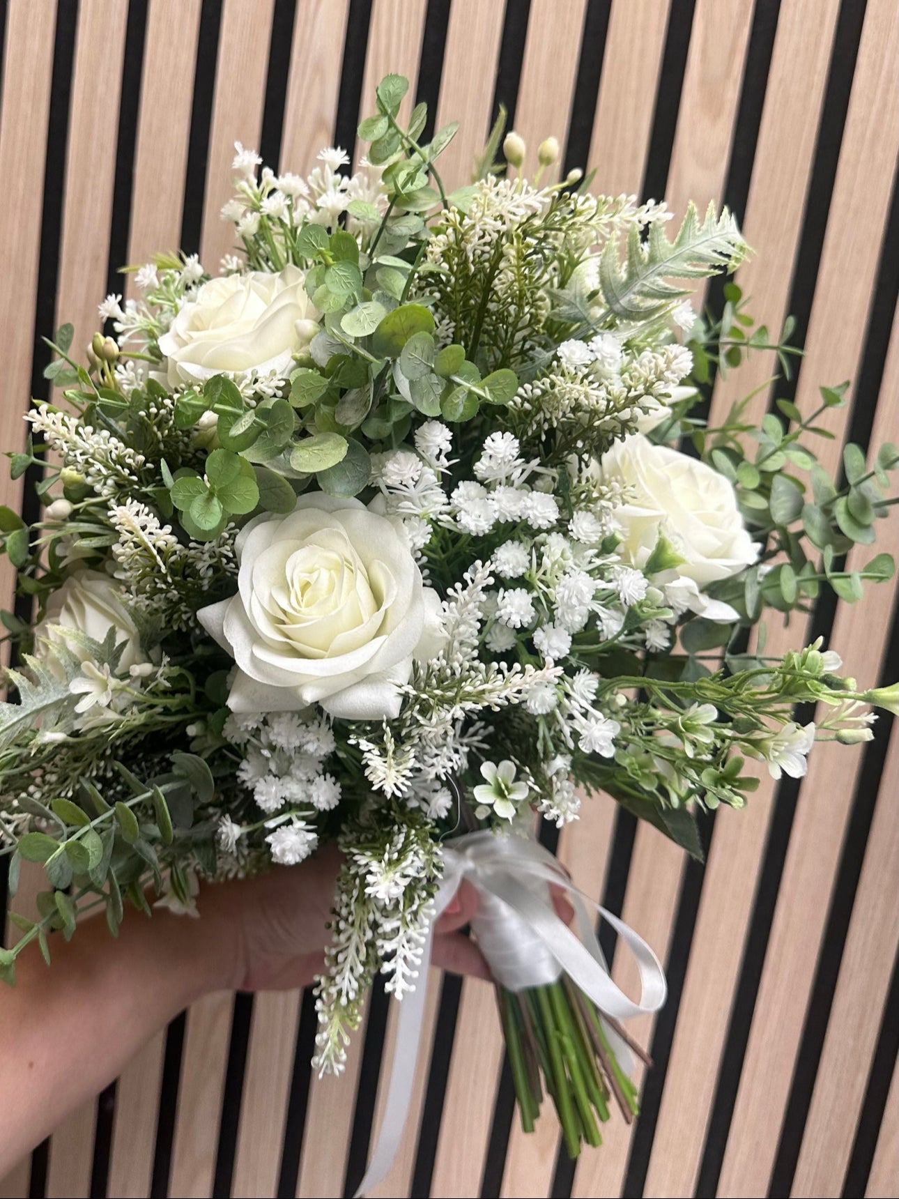 Rose & gypsophila bridal bouquet