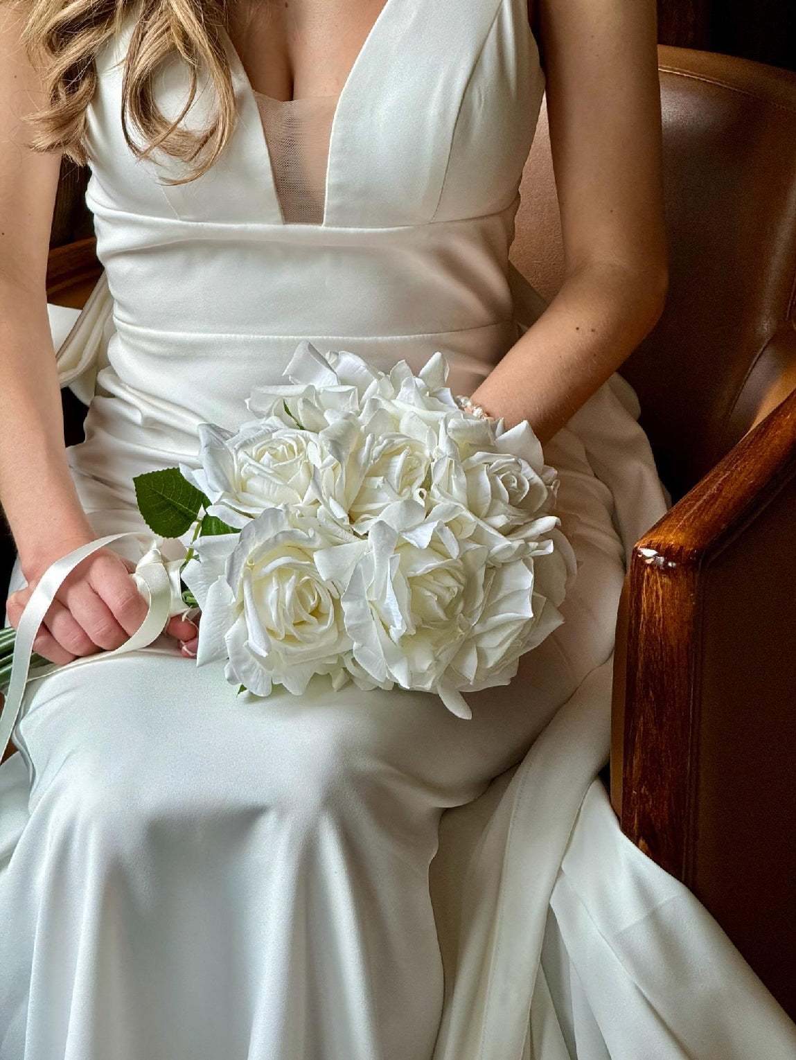 Real touch rose bridal bouquet