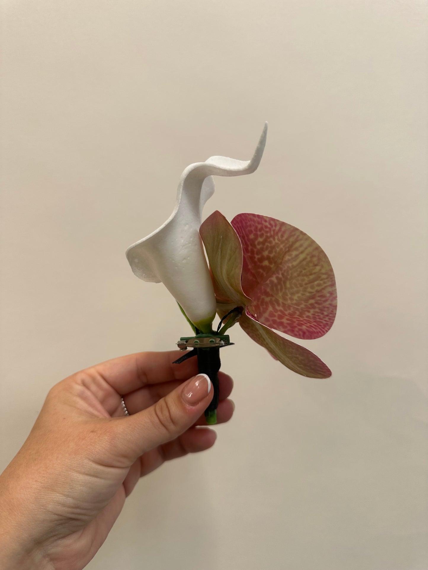 Orchid & Lily buttonhole