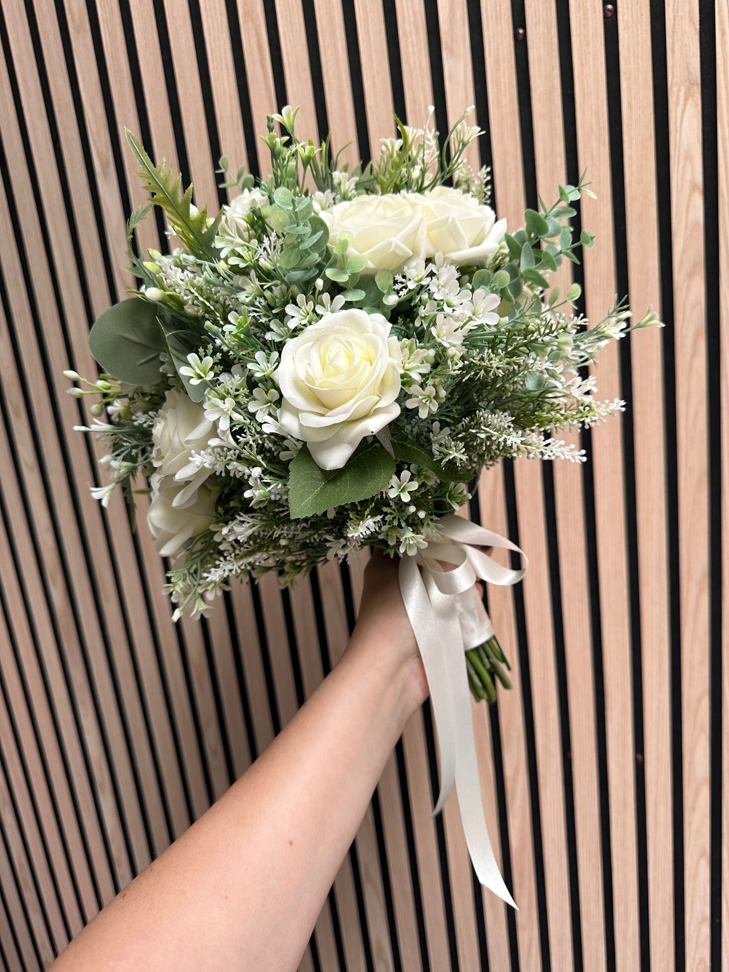 Rose & Eucalyptus bridesmaid bouquet