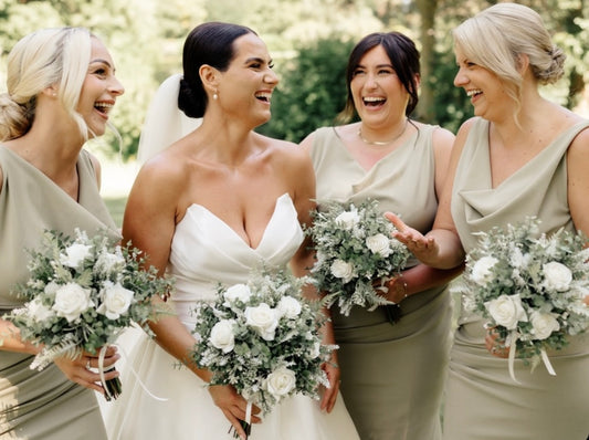 Rose & Eucalyptus bridesmaid bouquet